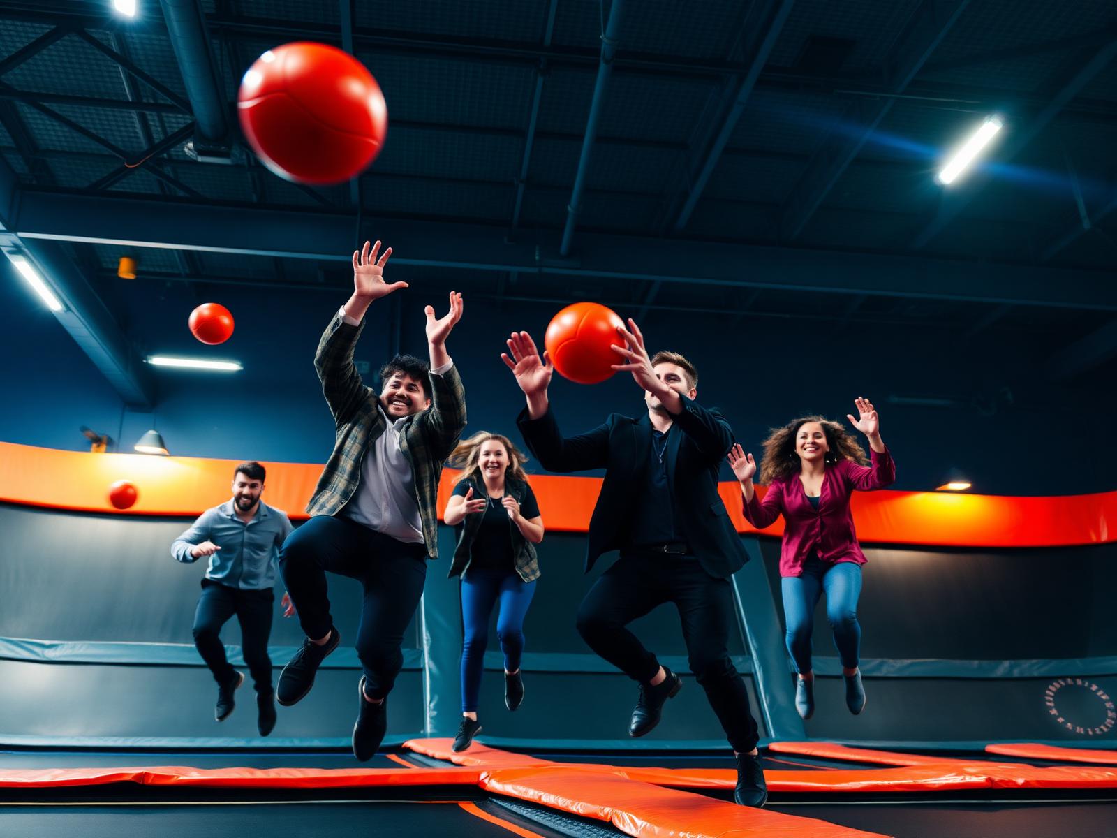 Team celebrating during a Bump City Team Experience